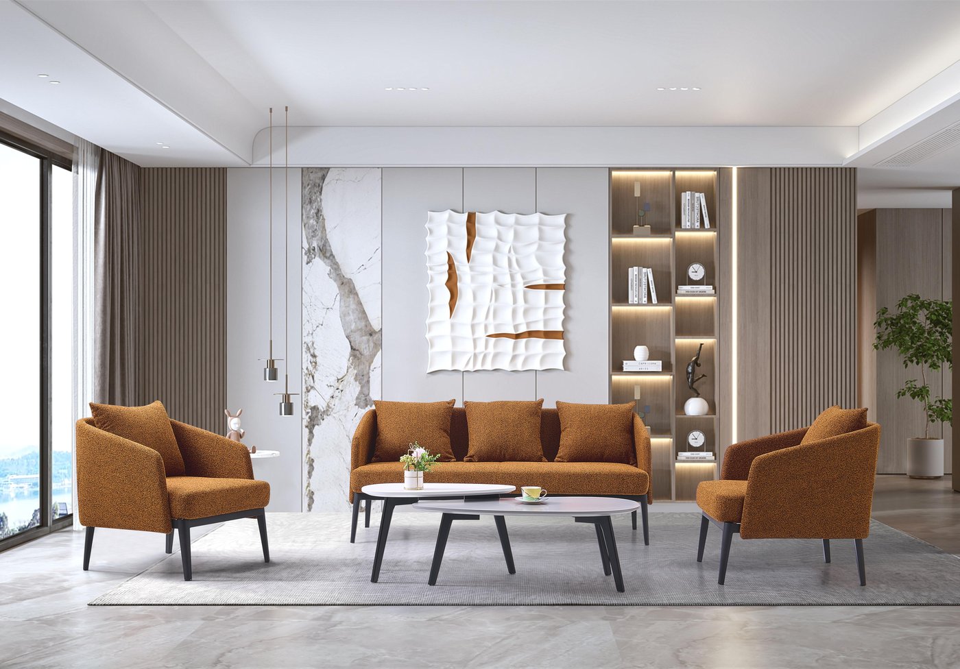 Hotel lounge furnished with ALBAHAUS furniture